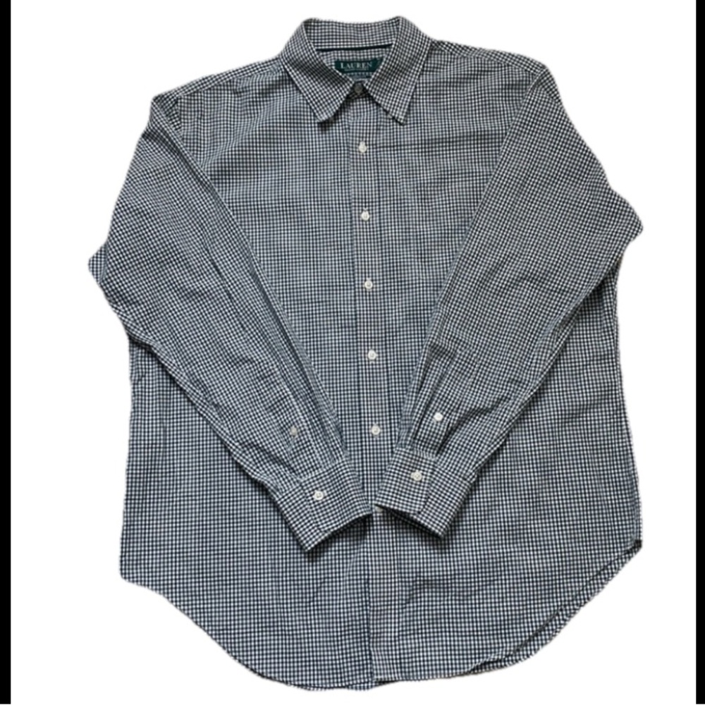 RALPH LAUREN | Cotton Button Down Classic Fit Stretch Shirt Size 16.5 34/35 - Picture 1 of 14